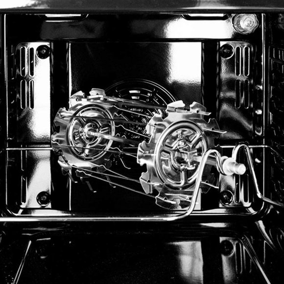 BBQ Steel Metal Roaster Rotisserie Skewers Needle Cage Oven Rotisserie Motor - Picture 3 of 15